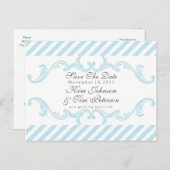 ヴィンテージエレガント装飾用はがき日付の保存 案内ポストカード (正面/裏面)