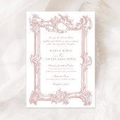 ヴィンテージエレガント装飾用フレ結婚ーム 招待状