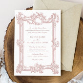 ヴィンテージエレガント装飾用フレ結婚ーム 招待状