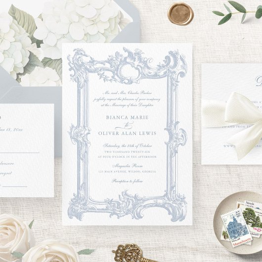 ヴィンテージエレガント装飾用フレ結婚ーム 招待状