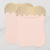 ヴィンテージエレガント赤面n金ゴールドレースフローラブライダル (正面/裏面)