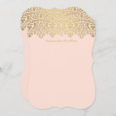 ヴィンテージエレガント赤面n金ゴールドレースフローラブライダル (正面/裏面)