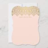 ヴィンテージエレガント赤面n金ゴールドレースフローラブライダル (正面)