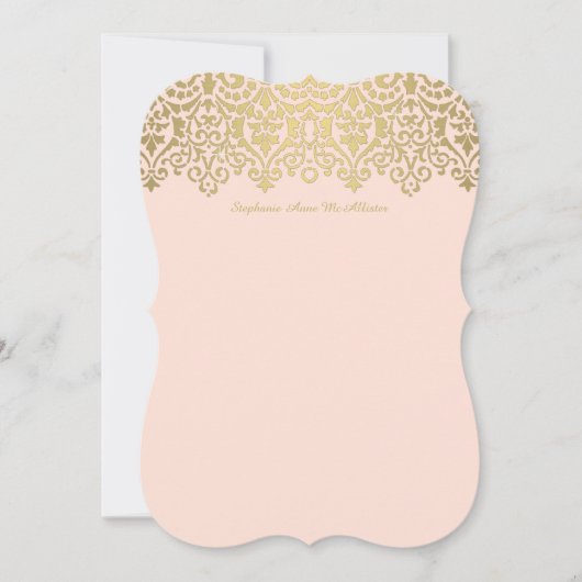 ヴィンテージエレガント赤面n金ゴールドレースフローラブライダル (正面)