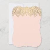 ヴィンテージエレガント赤面n金ゴールドレースフローラブライダル (裏面)