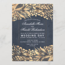 ヴィンテージエレガント金ゴールドの葉結婚枠