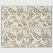 ヴィンテージエレガント金ゴールドは大理石でスクロフェイクール ラッピングペーパー (フラット)