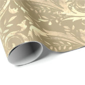 ヴィンテージエレガント金ゴールドダマスクパターン ラッピングペーパー (ロールコーナー)