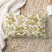 ヴィンテージエレガント金ゴールドディアーキツネハレカントリートワール ランバークッション (ブランケット)