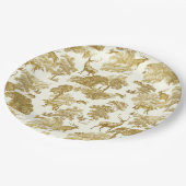 ヴィンテージエレガント金ゴールドトイレディアーキツネウッドランド ペーパープレート (アングル)