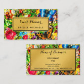 ヴィンテージエレガント金ゴールドフェイクイベントプランナー 名刺 (正面/裏面)