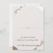 ヴィンテージエレガント金ゴールドフレームのダイヤモンドハート セーブザデート (裏面)