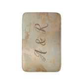 ヴィンテージエレガント金ゴールド大理石 バスマット (正面縦)