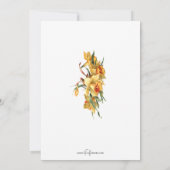 ヴィンテージエレガント金ゴールド復活祭ダッフォジル シーズンカード (裏面)