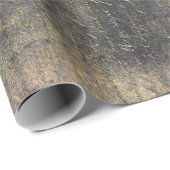 ヴィンテージエレガント金ゴールド手書き文字オン黒T ラッピングペーパー (ロールコーナー)