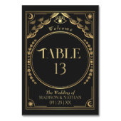 ヴィンテージエレガント金ゴールド神秘的結婚タロット テーブルナンバー (裏面)