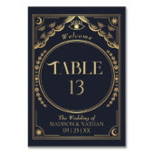 ヴィンテージエレガント金ゴールド神秘的結婚タロット テーブルナンバー (正面)