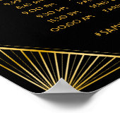 ヴィンテージエレガント金ゴールド結婚のタイムライン ポスター (角)