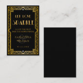 ヴィンテージエレガント金ゴールド結婚の送信バス 名刺 (正面/裏面)