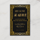 ヴィンテージエレガント金ゴールド結婚の送信バス 名刺 (正面)