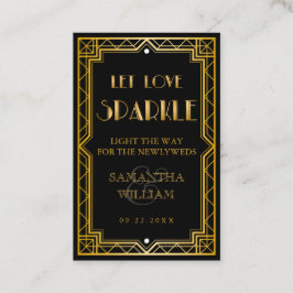 ヴィンテージエレガント金ゴールド結婚の送信バス 名刺