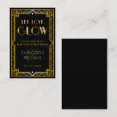 ヴィンテージエレガント金ゴールド結婚の送信バス 名刺 (正面/裏面)