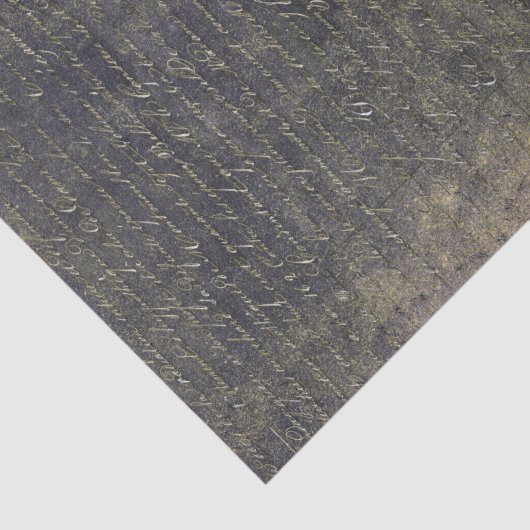 ヴィンテージエレガント金ゴールド黒手書き文字 薄葉紙 (詳細)