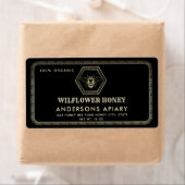 ヴィンテージエレガント金ゴールド黒蜂ハチミツ ラベル (インサイチュ)
