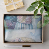 ヴィンテージエレガント金髪の女性ピンク牡丹 薄葉紙 (ギフト)