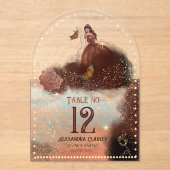 ヴィンテージエレガント銅バラアクリル系表番号 アクリル招待状 (正面)