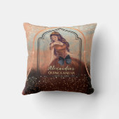 ヴィンテージエレガント銅バラキンセアニラキープサケ クッション (裏面)