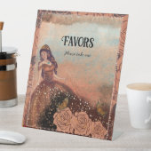 ヴィンテージエレガント銅バラキンセアニラビリーズ 台座サイン (インサイチュ)