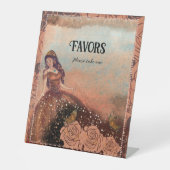 ヴィンテージエレガント銅バラキンセアニラビリーズ 台座サイン (正面)