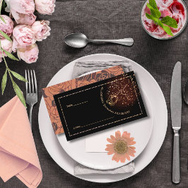 ヴィンテージエレガント銅バラキンセアニラ座席表 プレイスカード