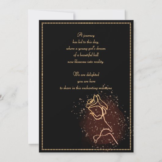 ヴィンテージエレガント銅バラキンセアニラ招待状 招待状 (裏面)