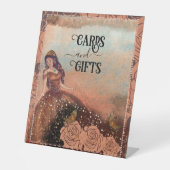 ヴィンテージエレガント銅バラキンセアニラ 台座サイン (正面)