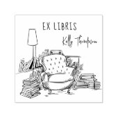 ヴィンテージエレガント静ルームカスタム図書館本 セルフインキングスタンプ (デザイン)