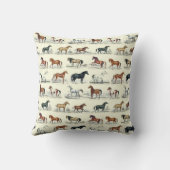 ヴィンテージエレガント馬の品種パターン クッション (裏面)