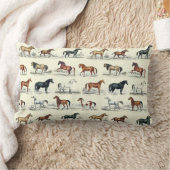 ヴィンテージエレガント馬の品種パターン ランバークッション (ブランケット)