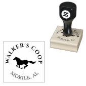 ヴィンテージエレガント馬モノグラム切手 ラバースタンプ (押印)