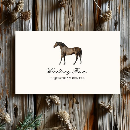 ヴィンテージエレガント馬馬馬術 名刺