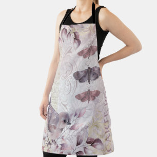 ヴィンテージエレガント鳥の植物エプロン エプロン