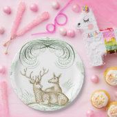 ヴィンテージエレガント鹿 ペーパープレート (パーティー)