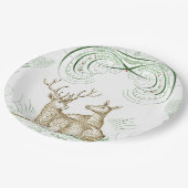 ヴィンテージエレガント鹿 ペーパープレート (アングル)
