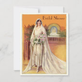 ヴィンテージエレガント1930年代ブライドブライダルシャワー 招待状 (正面)