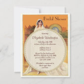 ヴィンテージエレガント1930年代ブライドブライダルシャワー 招待状 (裏面)