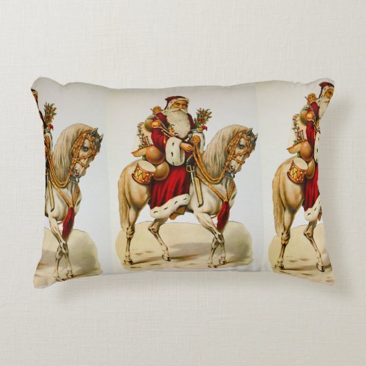 ヴィンテージエレガント·オン·ホース·アクセント枕 アクセントクッション (正面)