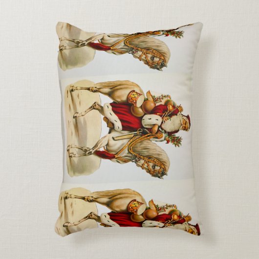 ヴィンテージエレガント·オン·ホース·アクセント枕 アクセントクッション (正面(垂直))