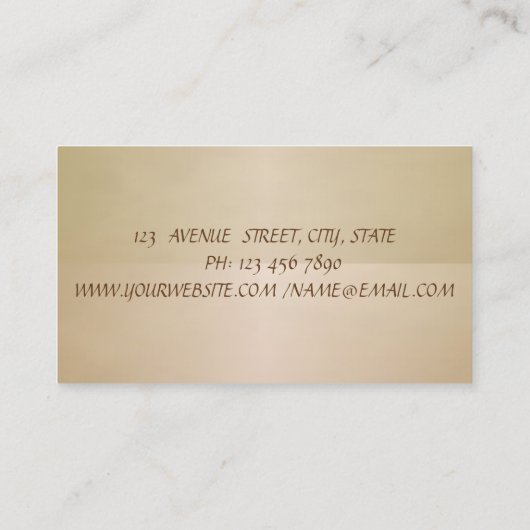 ヴィンテージエレガント,シック,フローラ 名刺 (裏面)