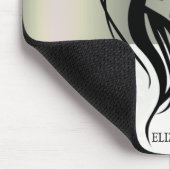 ヴィンテージエレガント、シック、レース、ガールシルエット マウスパッド (コーナー)